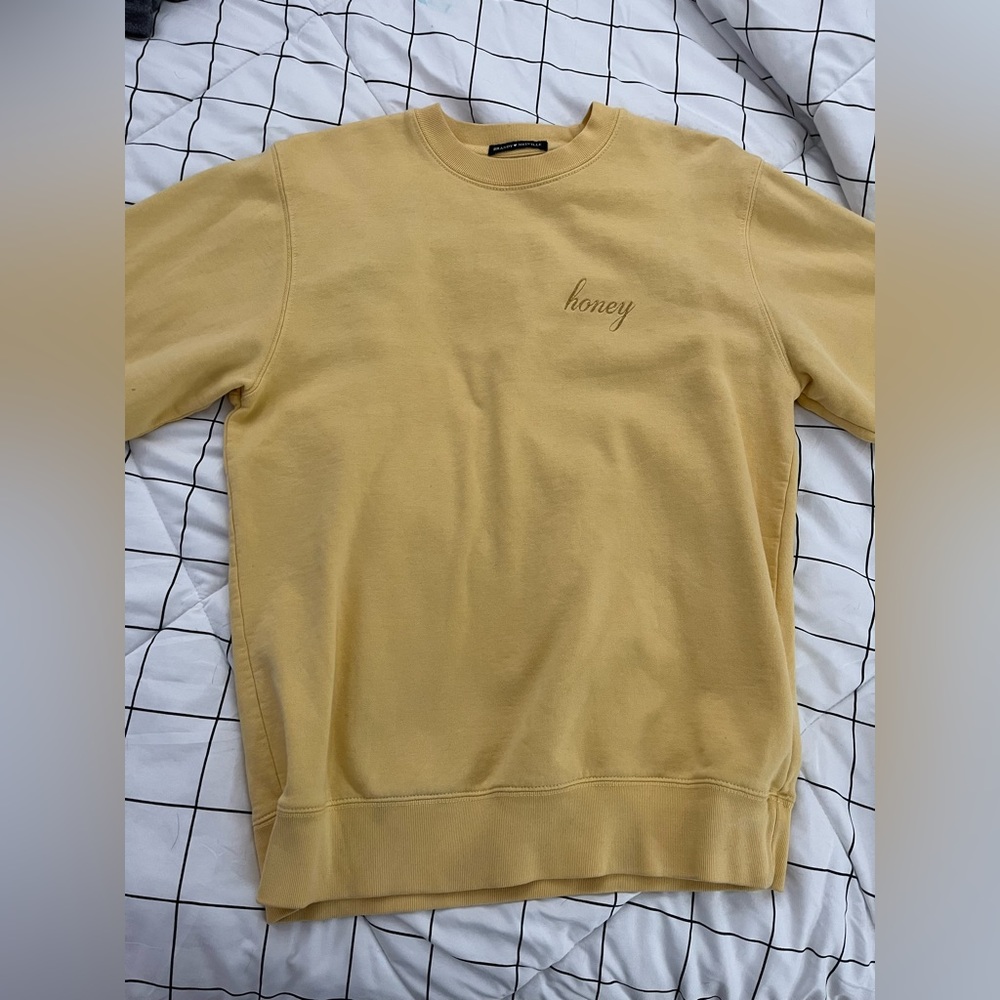 Yellow Brandy Melville 'honey' crewneck